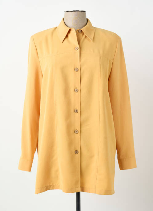 Cămașă croială cambrată mâneci lungi galben PRUNELLE femme