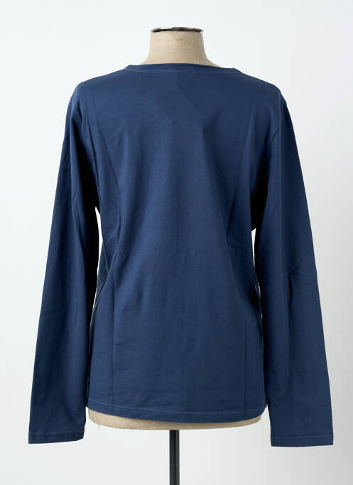 Tricou serigrafie mâneci lungi albastru MASSANA femme