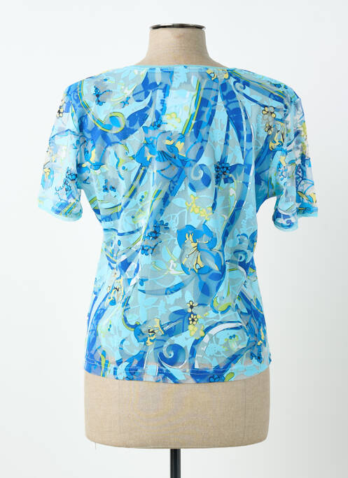 Top mâneci scurte mâneci scurte albastru FINETTE femme