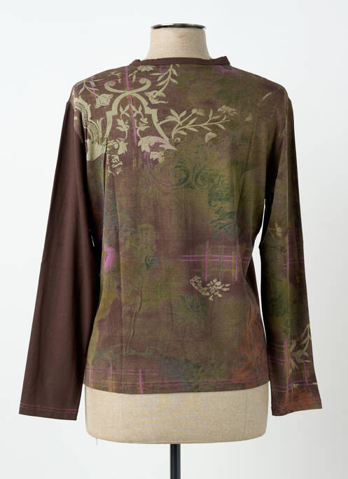 Vestă cu mâneci lungi elasticitate maro CLAUDE DE SAIVRE femme