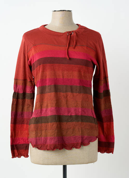 Top elasticitate mâneci lungi portocaliu CLAUDE DE SAIVRE femme