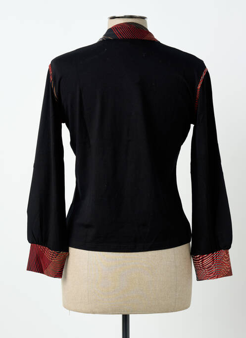 Top elasticitate mâneci 3/4 negru CLAUDE DE SAIVRE femme