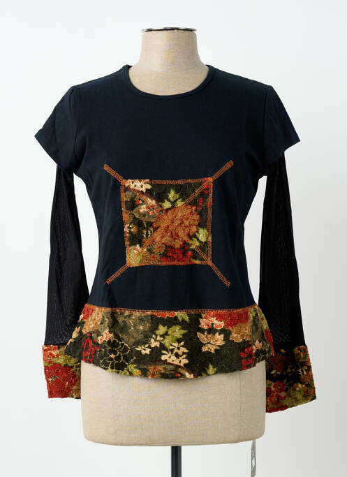 Top elasticitate mâneci lungi negru #127344 femme