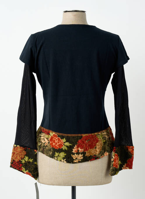 Top elasticitate mâneci lungi negru #127344 femme