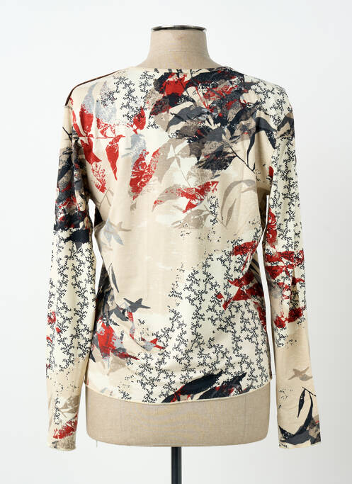 Top elasticitate mâneci lungi bej FINETTE femme