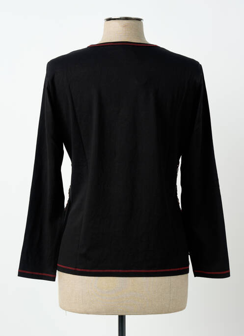 Top guler pătrat mâneci lungi negru CLAUDE DE SAIVRE femme