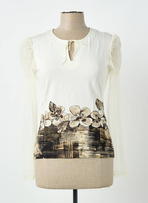 Top elasticitate mâneci lungi bej BOSCA femme