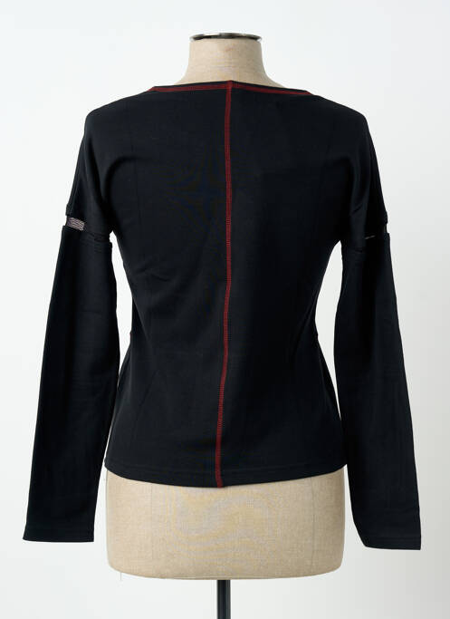 Tricou elasticitate mâneci lungi negru CARNET DE BORD femme