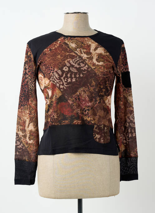 Top elasticitate mâneci lungi negru PAUL BRIAL femme