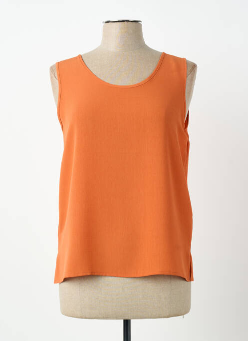 Top croială fluidă fără mâneci portocaliu CLAUDE DE SAIVRE femme
