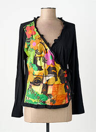 Tricou mâneci lungi mâneci lungi negru MSN femme