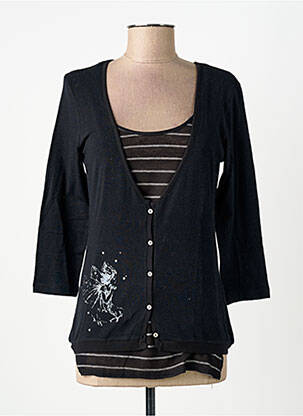Tricou mâneci 3/4 mâneci 3/4 negru YERSE femeie
