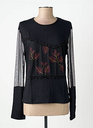 Tricou mâneci lungi mâneci lungi negru FINETTE femeie