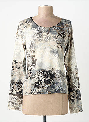 Tricou mâneci lungi mâneci lungi bej FINETTE femeie