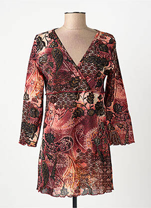 Tunică mâneci lungi roșu FINETTE femeie