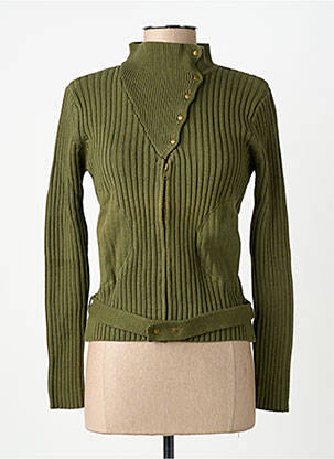 Vestă cu mâneci lungi verde MASSANA femeie