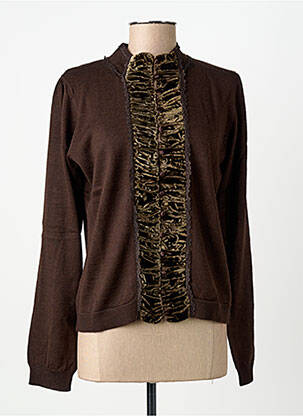 Vestă cu mâneci lungi maro PAUL BRIAL femeie