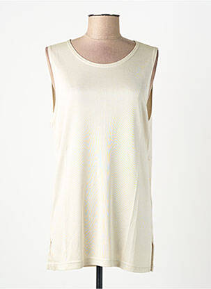 Tunică fără mâneci bej FINETTE femeie