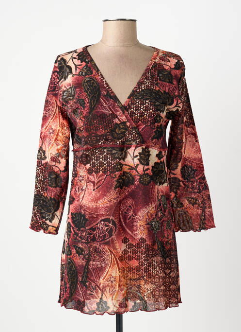 Tunică mâneci lungi roșu FINETTE femeie