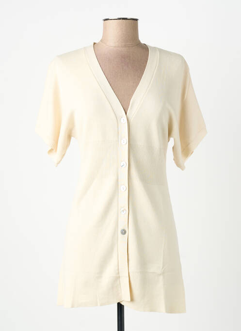 Vestă cu mâneci scurte bej FINETTE femeie