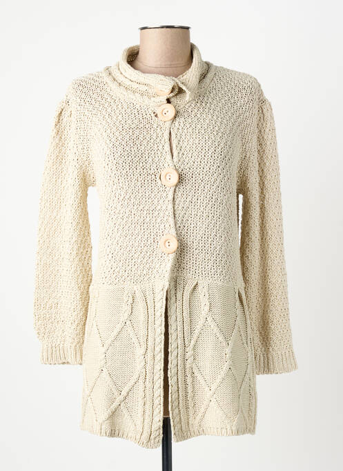 Vestă cu mâneci lungi bej FINETTE femeie