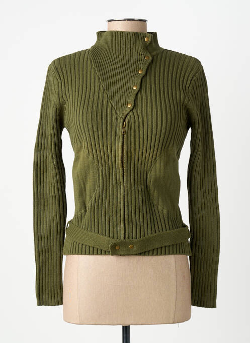 Vestă cu mâneci lungi verde MASSANA femeie