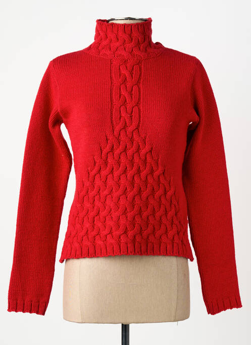 Pulover cu guler înalt roșu CARNET DE BORD femeie
