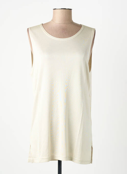 Tunică fără mâneci bej FINETTE femeie