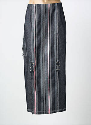 Fustă lungă imprimeu fantezie gri PAUL BRIAL femme