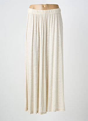 Fustă lungă croială evazată bej FINETTE femme