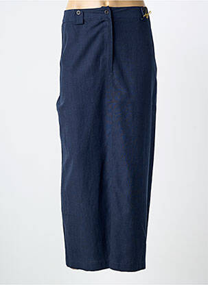 Fustă lungă croială dreaptă albastru FEDORA femme