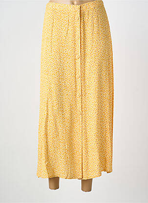 Fustă lungă imprimeu fantezie galben PRUNELLE femme