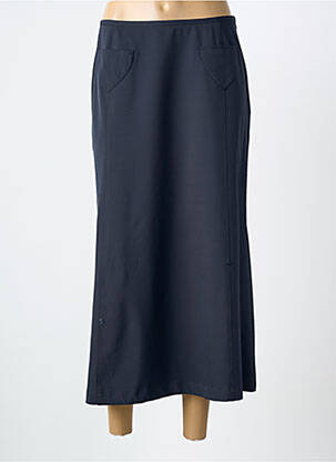 Fustă lungă închidere cu fermoar lateral albastru CARNET DE BORD femme