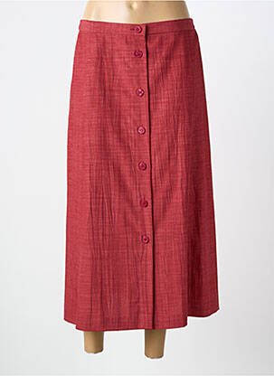 Fustă lungă croială dreaptă roșu PIER BÉ femme