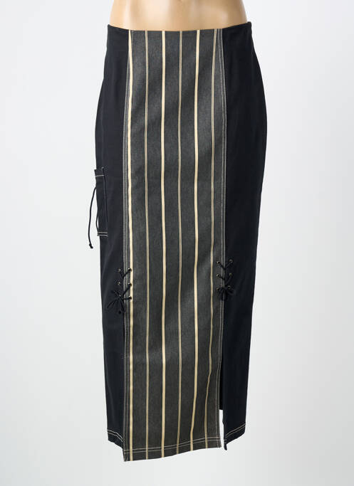 Fustă lungă imprimeu fantezie negru PAULBRIAL femme