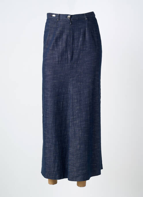 Fustă lungă croială dreaptă albastru CARNET DE BORD femme