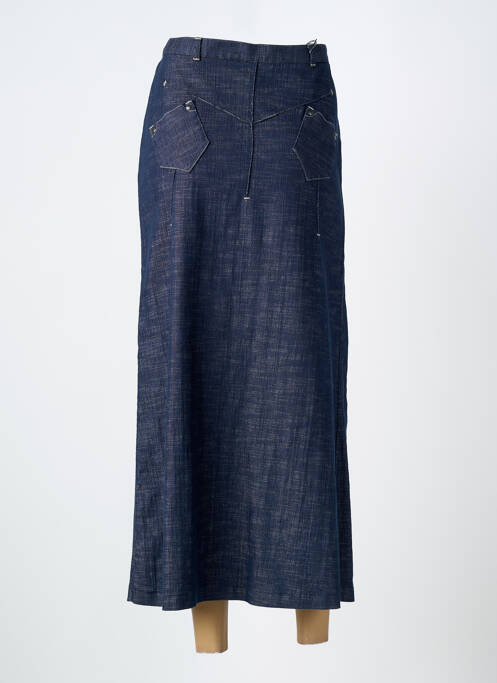 Fustă lungă croială dreaptă albastru CARNET DE BORD femme