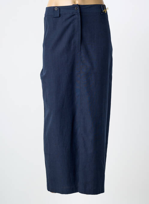 Fustă lungă croială dreaptă albastru FEDORA femme