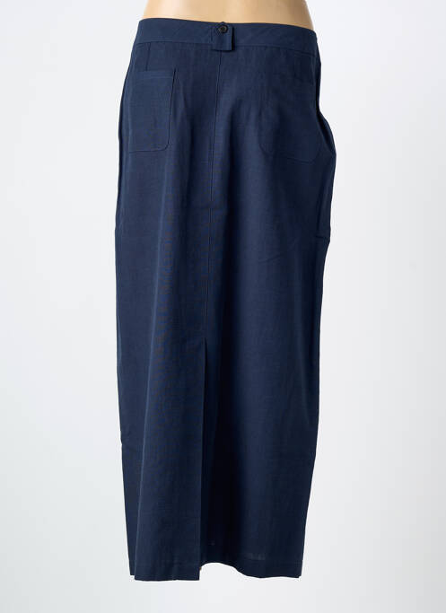 Fustă lungă croială dreaptă albastru FEDORA femme
