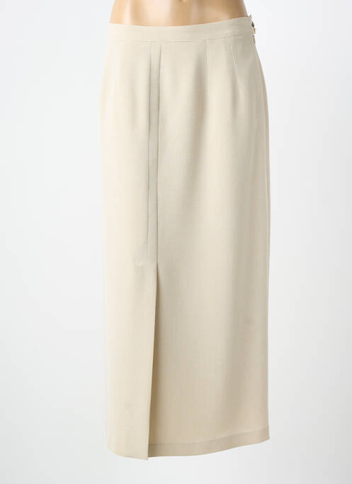 Fustă lungă croială dreaptă bej FEDORA femme