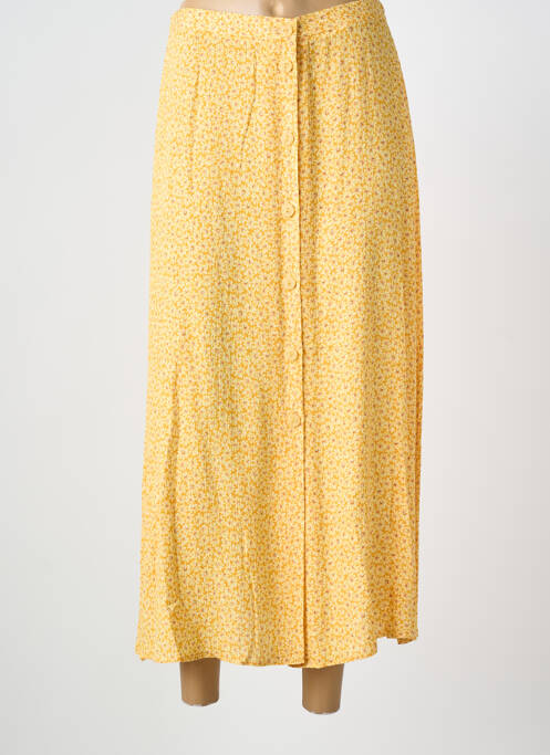 Fustă lungă imprimeu fantezie galben PRUNELLE femme