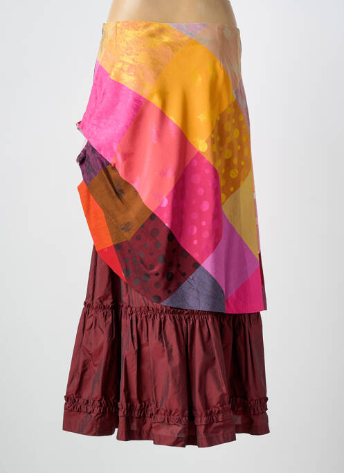 Fustă lungă imprimeu fantezie roșu PAUL BRIAL femme