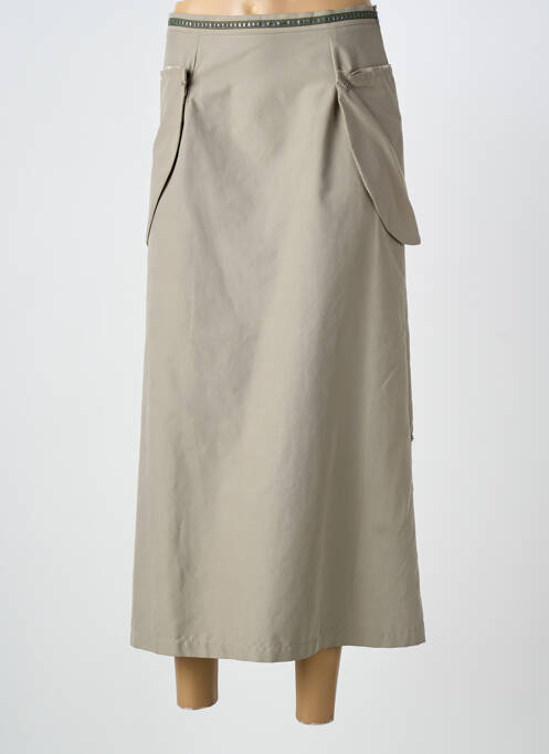 Fustă lungă închidere cu fermoar lateral gri CARNET DE BORD femme