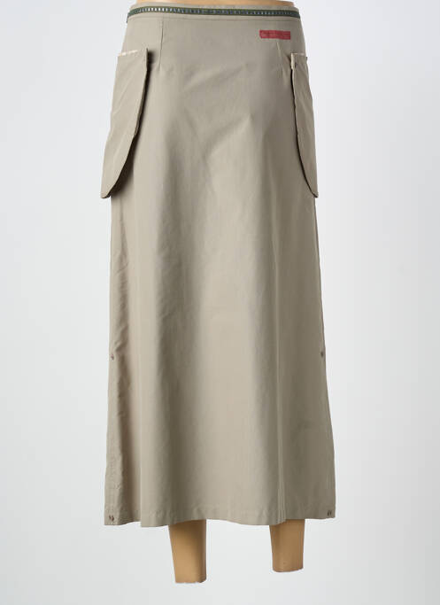 Fustă lungă închidere cu fermoar lateral gri CARNET DE BORD femme