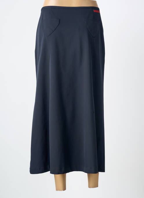 Fustă lungă închidere cu fermoar lateral albastru CARNET DE BORD femme