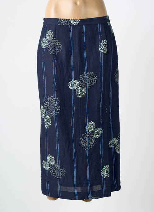 Fustă midi croială dreaptă albastru CLAUDE DE SAIVRE femme