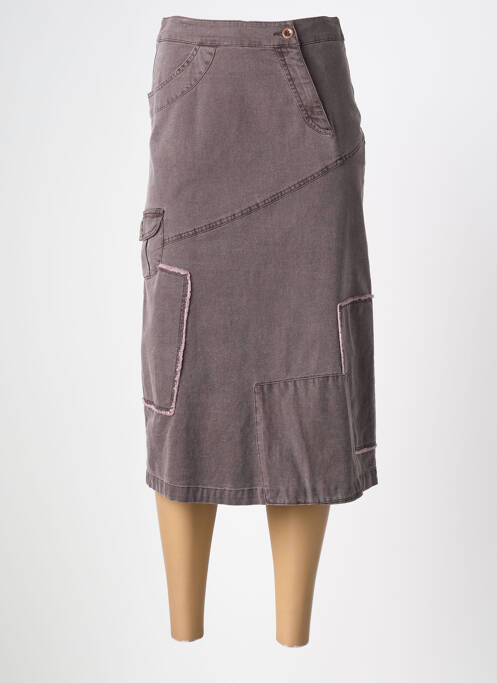 Fustă midi gri MAE MAHE femeie