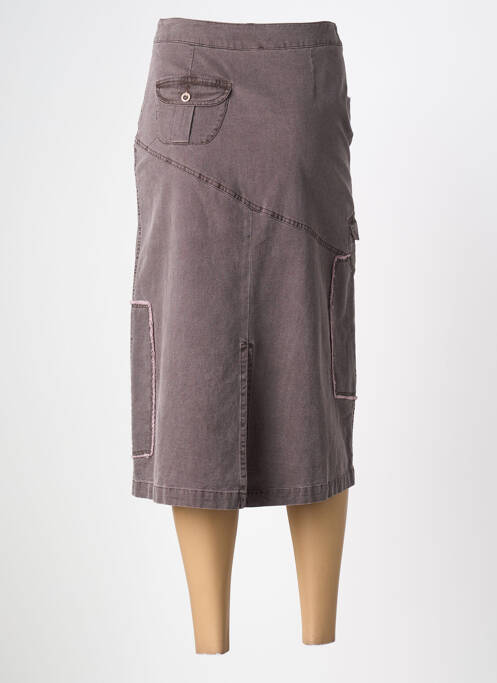 Fustă midi gri MAE MAHE femeie