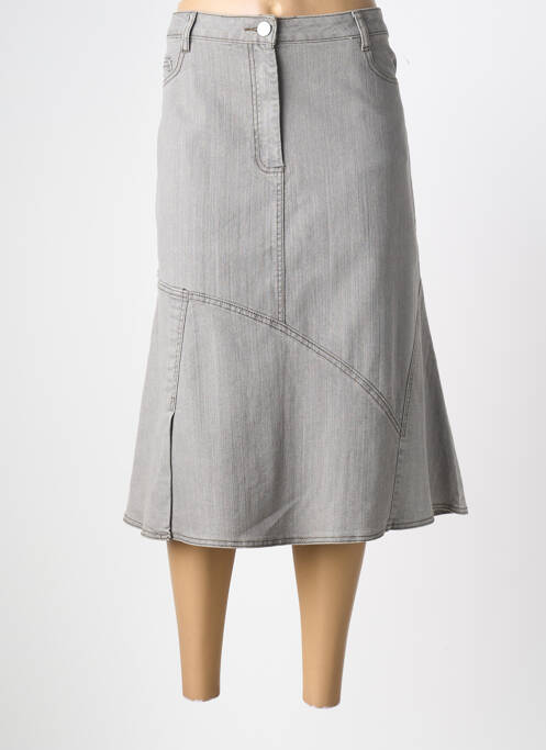 Fustă midi gri CLAUDE DE SAIVRE femeie