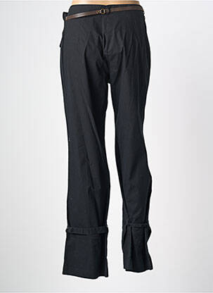 Pantalon drept țesătură poplin mărime normală negru CARNET DE BORD femeie